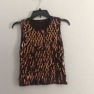brown party top